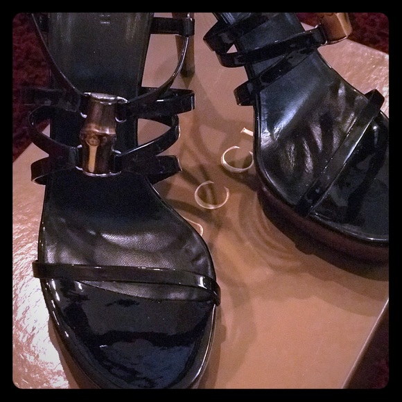 Gucci Bamboo Accented Cage Sandals